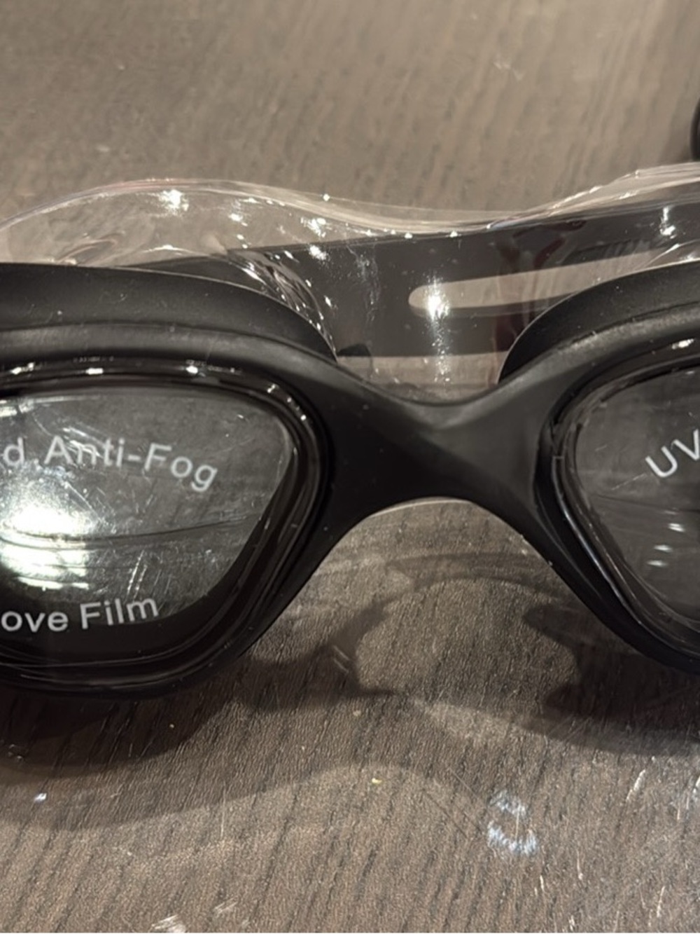 Kids Black Swim Goggles with Clear Seal - UV Protection